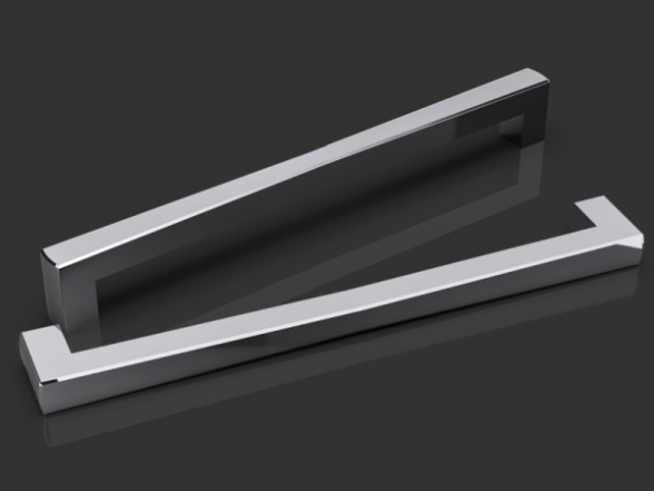 Дверные ручки-скобы под никель