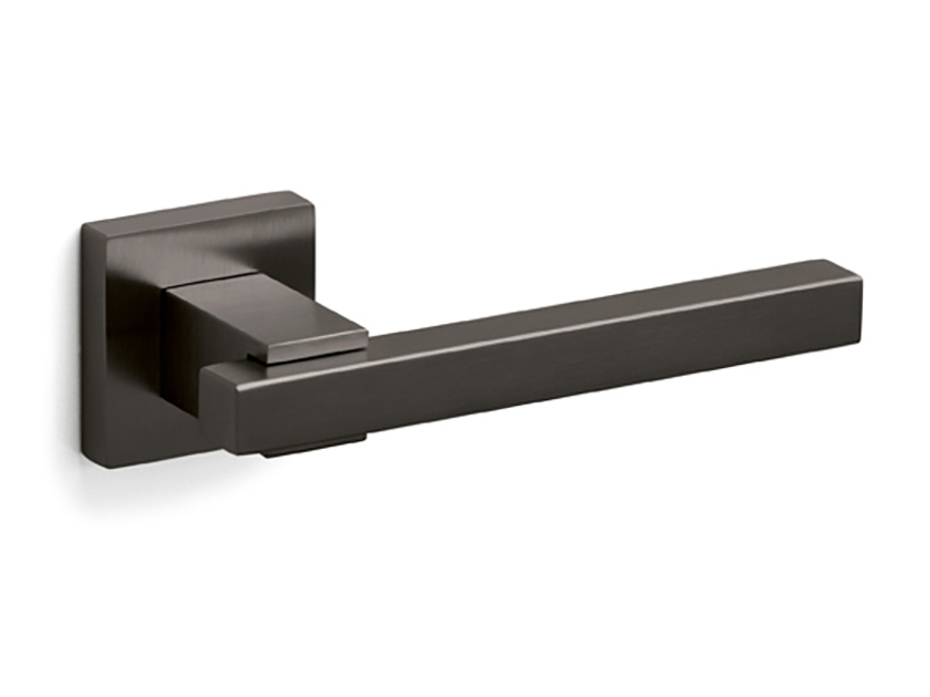 Дверная ручка на круглой розетке Olivari Bios US aнтрацит