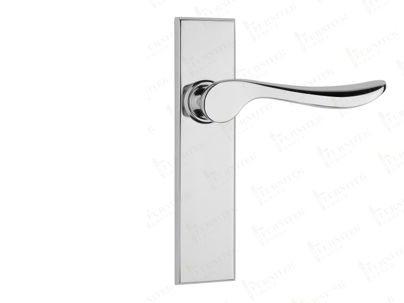 Дверная ручка Frank Allart на планке 7717 on 4711A полированный хром