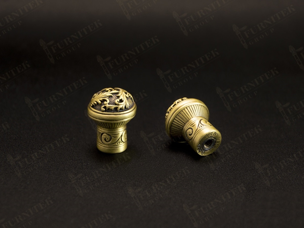 Мебельная ручка-кнопка Edgar Berebi 8360 матовая бронза