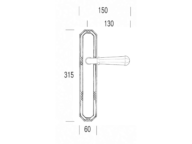 Дверная ручка на планке Salice Paolo CARRARA 3011