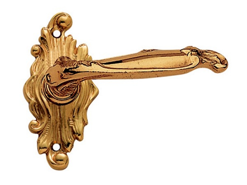 Дверная ручка на розетке Enrico Cassina DU BARRY C09111 французское золото