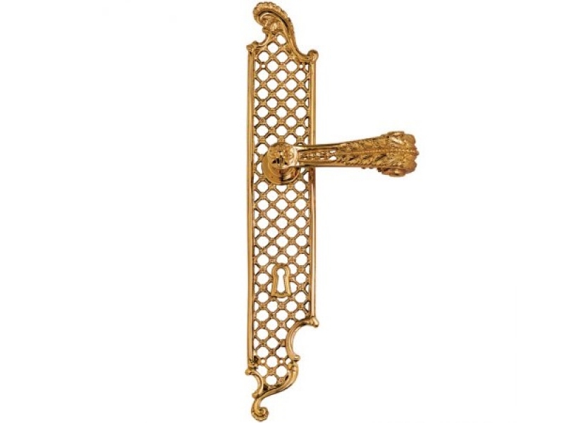 Дверная ручка на планке Enrico Cassina GABRIELLE C01810 полированная латунь