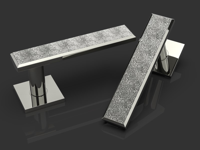 Дверная ручка на розетке Oliver Knights Hutch LH полированный никель