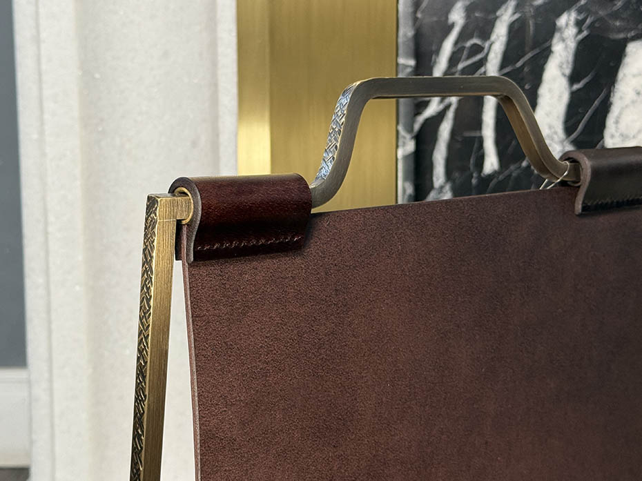 Каминный набор с дровницей FURNITEK FG-01125 античная латунь