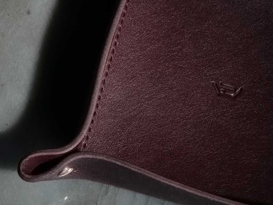 Монетница из натуральной кожи FG-115002 цвет красное дерево