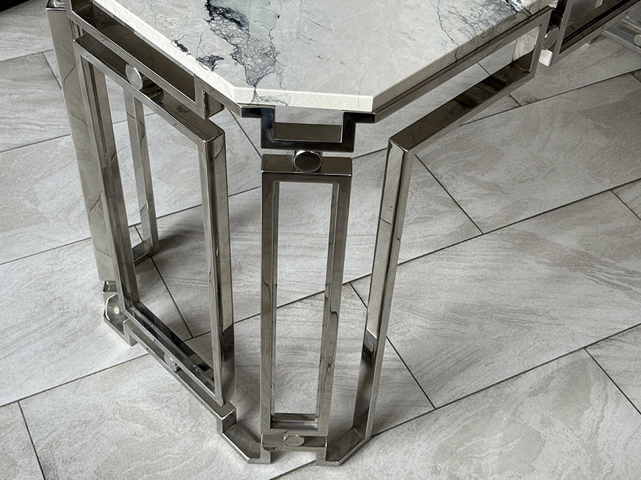 Консоль из латуни FURNITEK Ar-Deco FG-204 полированная нержавейка