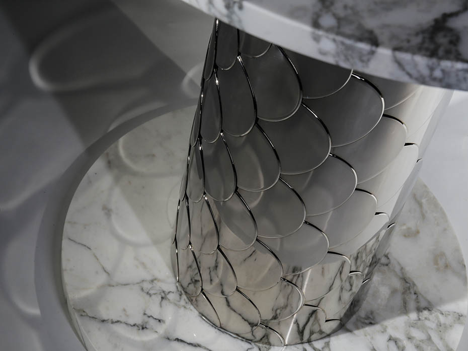 Стол кофейный Ar-Deco FG-068 круглый полированный никель