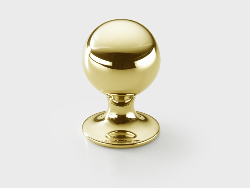 Мебельная ручка-кнопка Armac Martin Latchford полированная латунь