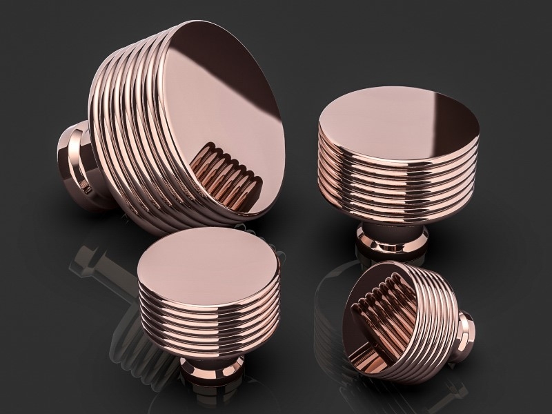 Мебельная ручка Oliver Knights Simon CH I полированная медь