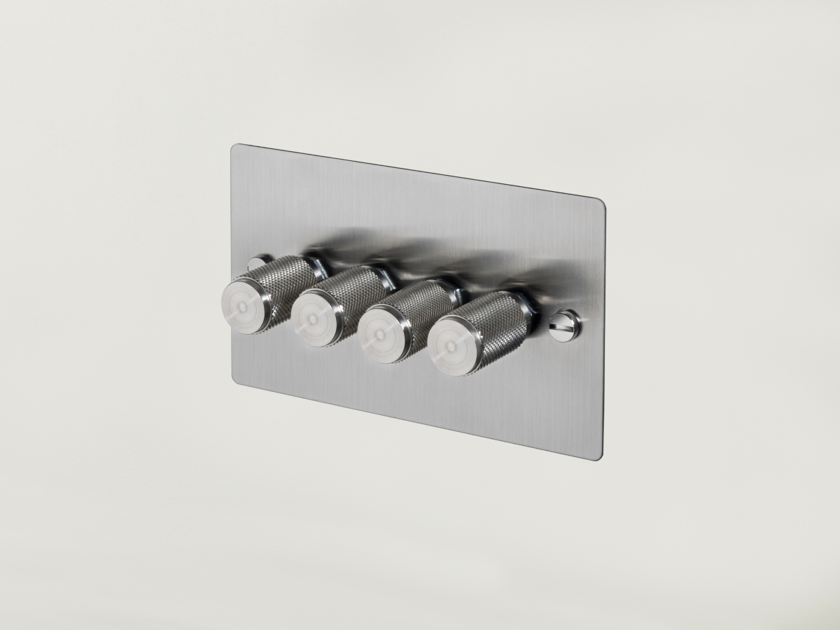 Диммер Buster & Punch четырехклавишный UK-DI-CO-4G-ST-A матовый хром