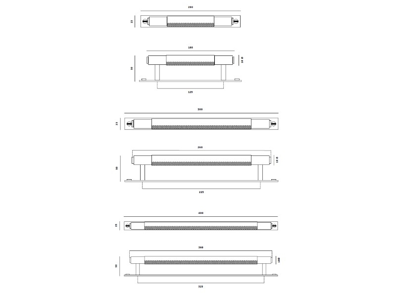 Ручка скоба на планке Buster & Punch UK-PB-HP-SR латунь
