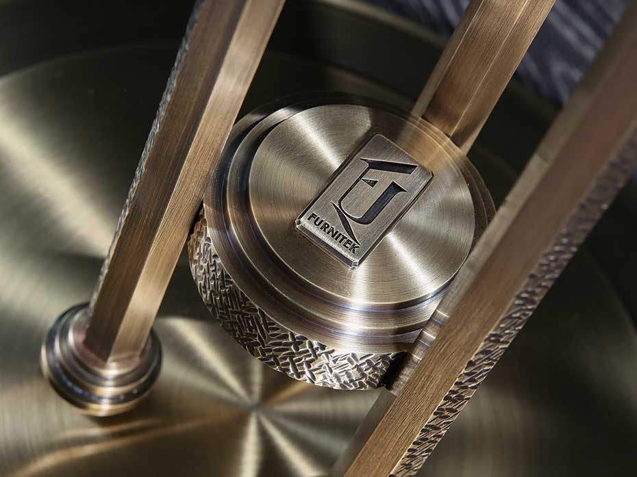 Стол кофейный Ar-Deco FG-071 круглый античная латунь