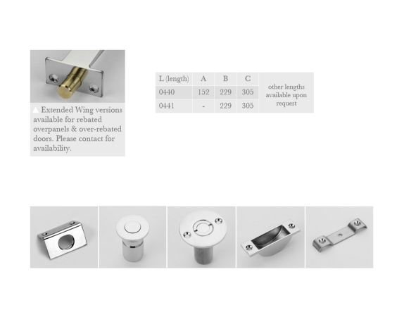 Дверной ригель Frank Allart 04440B25 хром