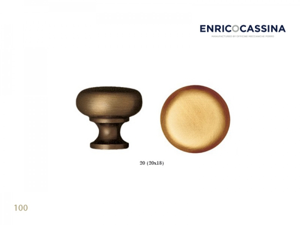 Мебельная ручка Enrico Cassina 100 матовая бронза