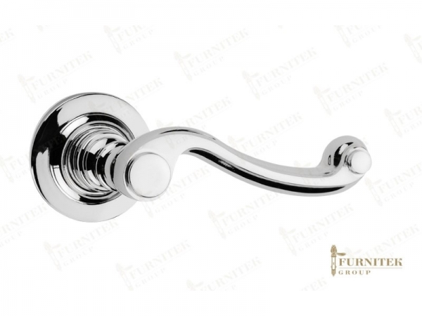 Дверная ручка на розетке Frank Allart 1622 полированный хром