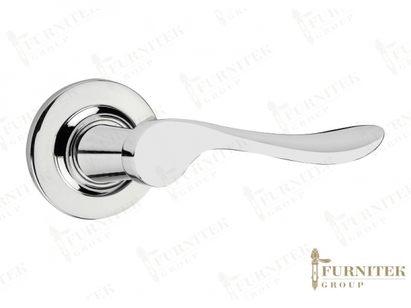 Дверная ручка Frank Allart на розетке 1802 полированный хром