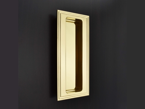 Дверная врезная ручка Croft 2540R полированная латунь