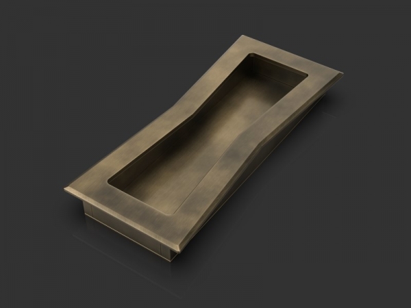 Врезная ручка Oliver Knights Bow FP античная бронза