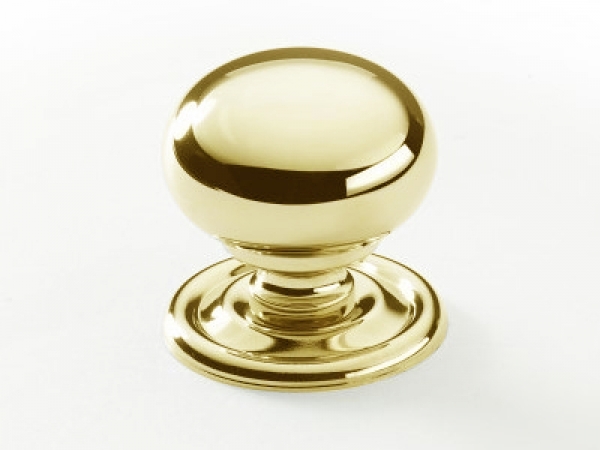 Мебельная ручка-кнопка Armac Martin Cotswold из полированной латуни