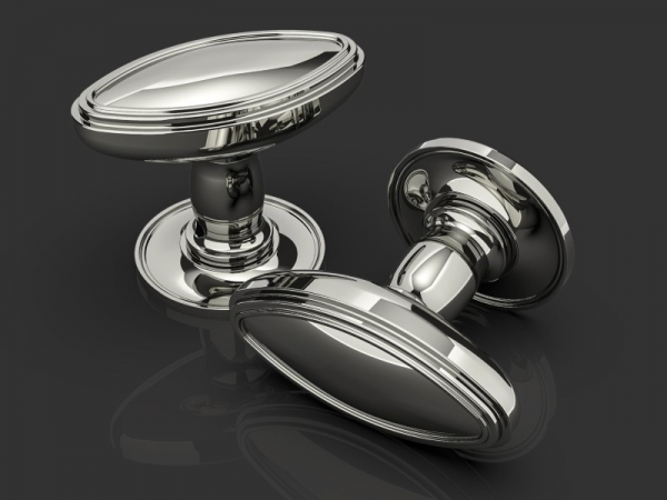 Дверная ручка-кноб Oliver Knights Galeshin полированный никель