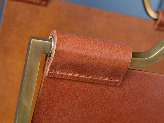 Подставка под сумки большая FG-12056БП полированная латунь состаренная