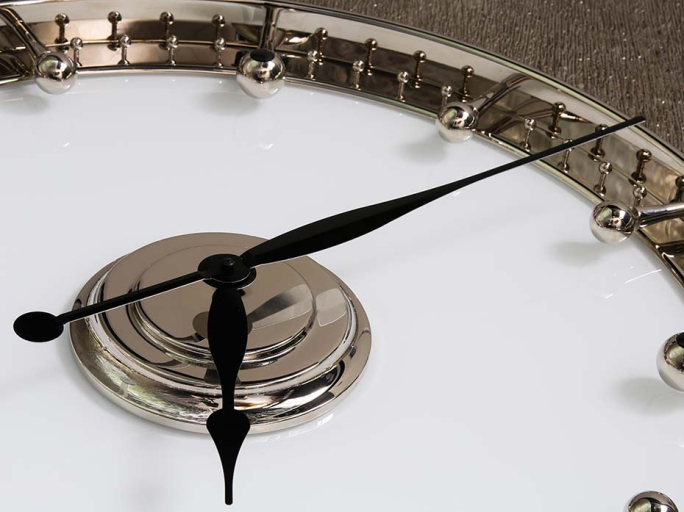 Часы Furnitek FG-1002029 полированный никель