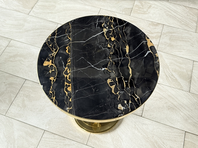 Стол кофейный Ar-Deco FG-066 круглый полированная латунь