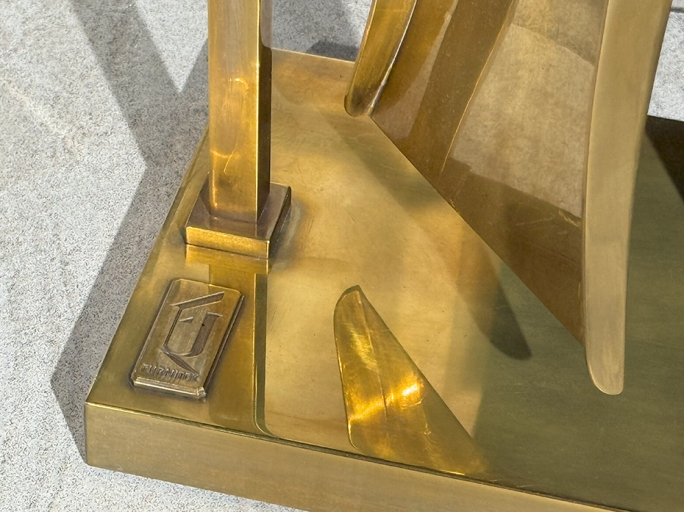 Каминный набор с дровницей FURNITEK FG-01126 полированная латунь состаренная