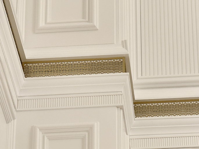 Решётка вентиляционная латунная fg-30012 матовая латунь