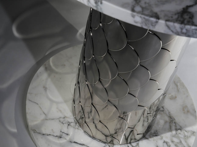 Стол кофейный Ar-Deco FG-068 круглый полированный никель