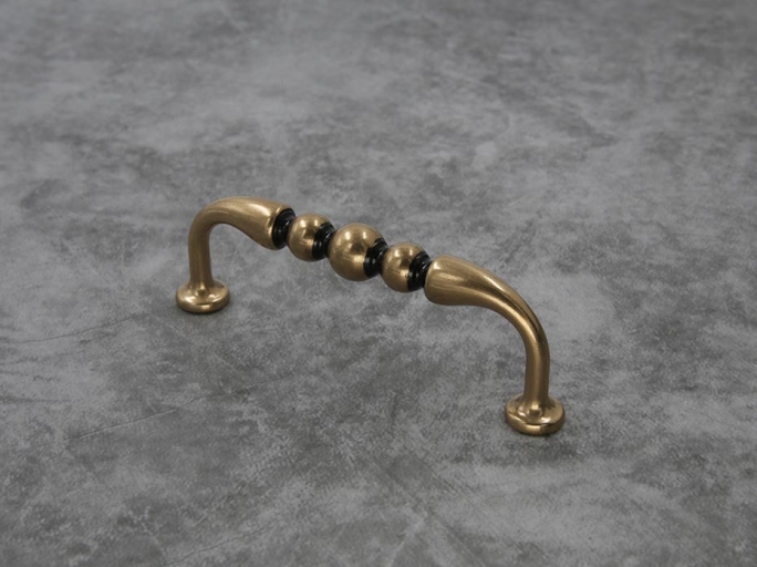 Мебельная ручка Enrico Cassina 441 матовая бронза с чёрной патиной