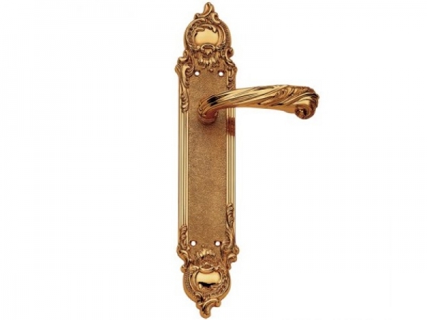 Дверная ручка на планке Enrico Cassina LAVINIA C12010 золото 24к