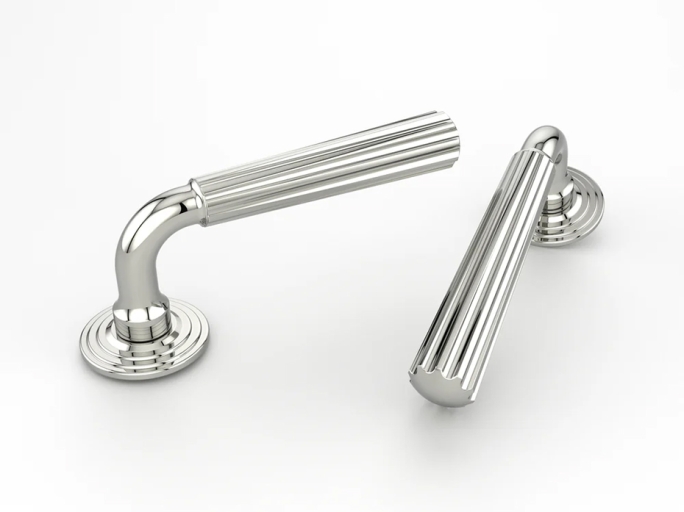 Дверная ручка на розетке Oliver Knights Ren LH полированный никель