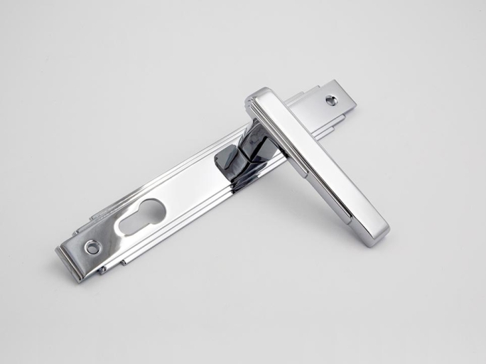 Ручка для балконной двери на узкой планке Frank Allart 7732677E01AA полированный хром