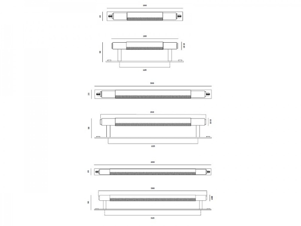 Ручка скоба на планке Buster & Punch UK-PB-HP-BL латунь