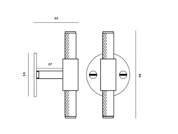 Т образная ручка Buster & Punch UK-TB-HP-BL латунь