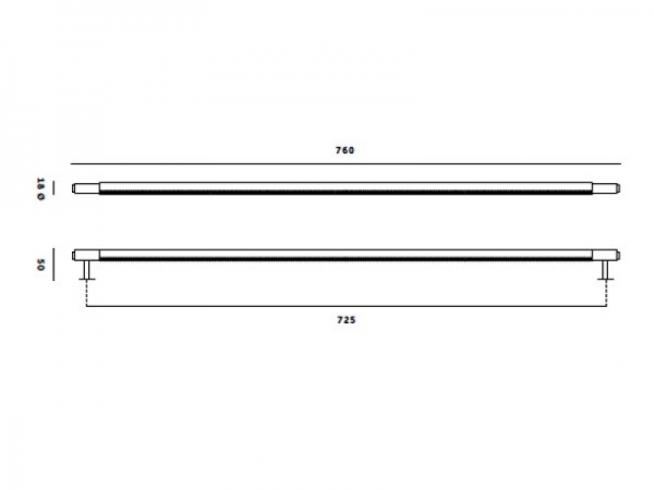Ручка скоба мебельная Buster & Punch UK-CB-760-BL латунь