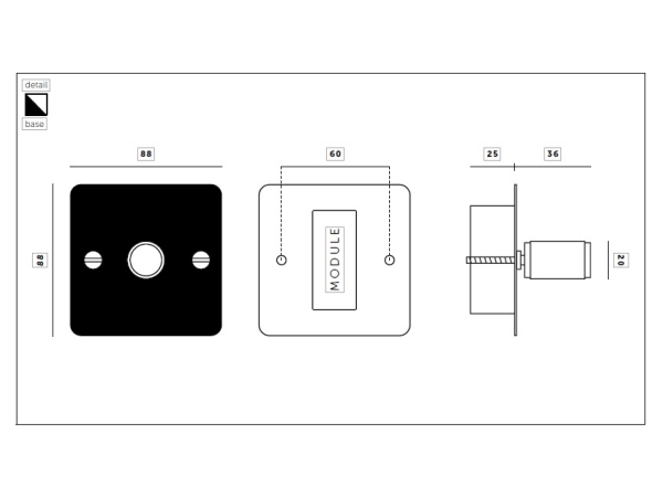 Диммер Buster & Punch одинарный UK-DI-CO-1G-SM-A бронза