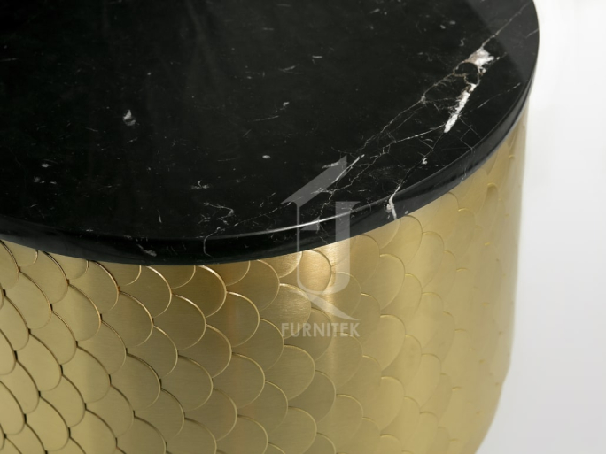 Столик журнальный Ar-Deco Furnitek FG-027 цвет столешницы Black Marquina