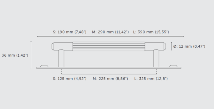 Мебельная ручка скоба на планке Buster & Punch GPB-07300 хром