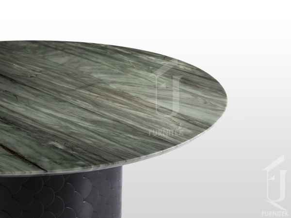 Обеденный стол из латуни и мрамора FURNITEK